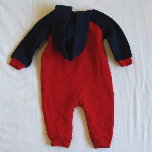 ralph lauren polo color block fleece hoodie jumpsuit 6 months baby boy - Picture 8 of 8